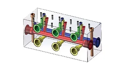 Colector de circuito paralelo de flujo NG10