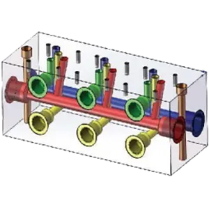 Colector de circuito paralelo de flujo NG10